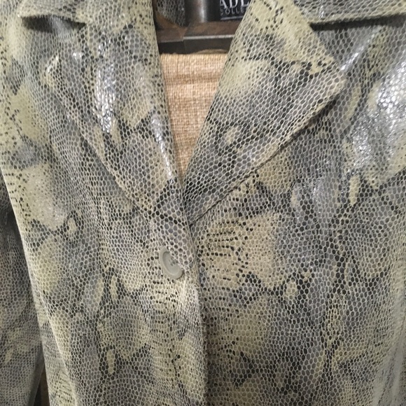 Adler snake print Leather jacket size M - Picture 5 of 10